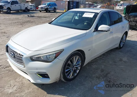 2018 Infiniti Q50 3.0T Luxe z USA, uszkodzony, nr VIN JN1EV7AP6JM365100
